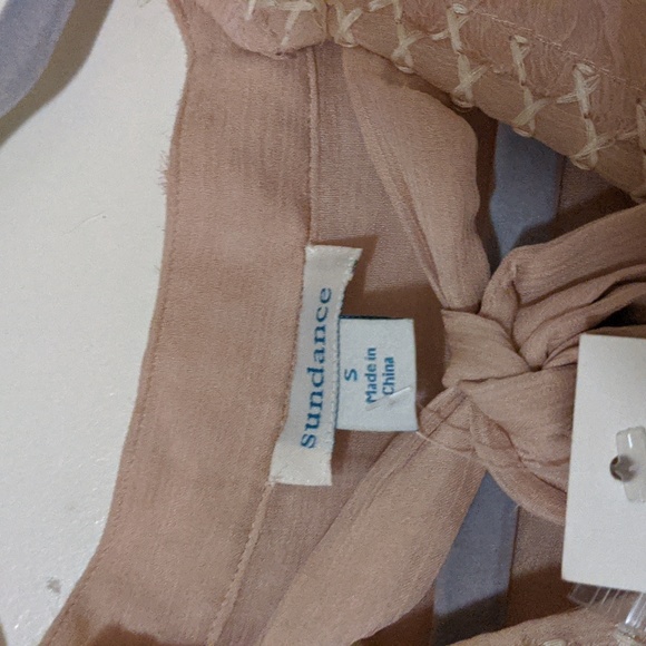 Sundance Women's Sheer Ruffled and Embroidered Blouse - Picture 2 of 8